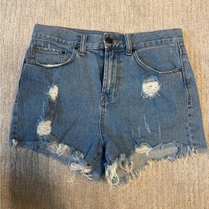 BDG Ripped Blue Jean Shorts